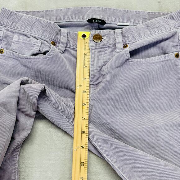 J.Crew Pants‎ Women 27 Purple Corduroy Toothpick Super Skinny Stretch Ankle Zip - Picture 10 of 13